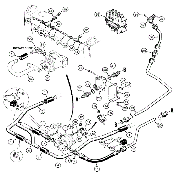 3_DrForklift_SpareParts_Hydraulics-FORKLIFT-HYDRAULIC-CIRCUIT-RESERVOIR-TO-CONTROL-VALVE-lFxY-large قطعات يدکی - spare parts